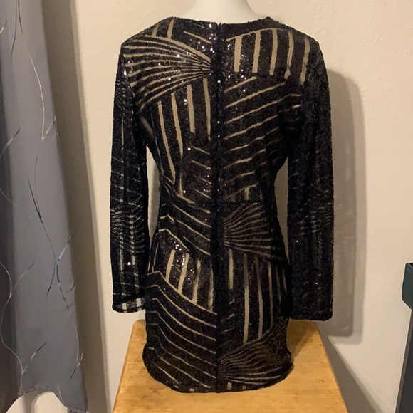 Black sequence dress size large - Picture 2 of 3
